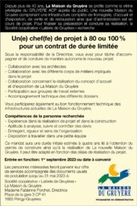 chef de projet offre demploi
